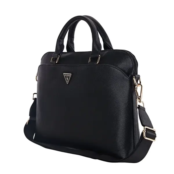 Guess PU Grained Triangle Logo Taška na Notebook 13/14/15" Black