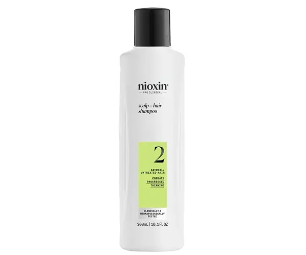 Čisticí šampon pro silně řídnoucí přírodní vlasy Nioxin System 2 Scalp + Hair Shampoo - 300 ml (99350179978) + dárek zdarma