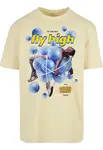 Psychadelic Oversize T-shirt soft yellow