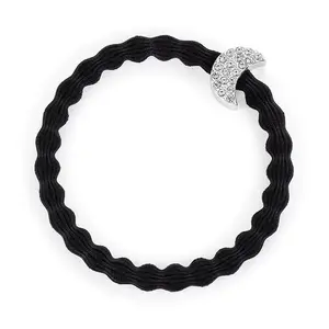 By Eloise London Silver Diamanté Moon Black (černá)