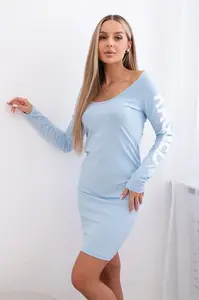Šaty Ragged azurové