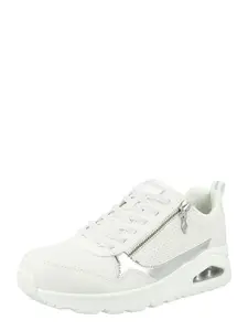 SKECHERS Nízke tenisky 'UNO'  strieborná / biela