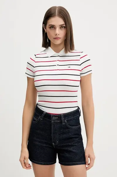 Tommy Jeans polo dámské bavlněné s elastanem
