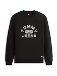 Tommy Jeans Mikina  čierna / biela