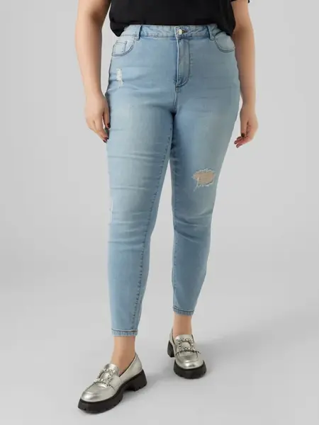 Vero Moda Curve Džínsy  modrá denim
