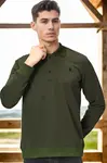 V4007 PÁNSKÁ MIKINA DEWBERRY - JEDNOBAREVNÁ KHAKI