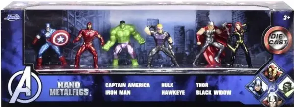 Marvel Avengers Kovové sběratelské nanofigurky 1,65", sada 6 ks - Marvel (3224001)