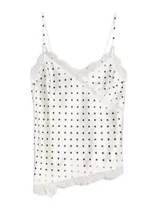 Bershka Top  čierna / biela