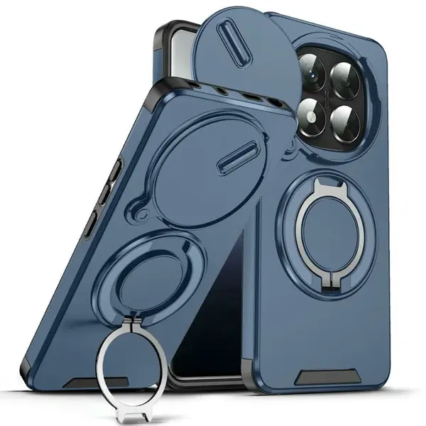 Camslide Stand obal, Xiaomi Redmi Note 14 Pro Plus 5G, modrý