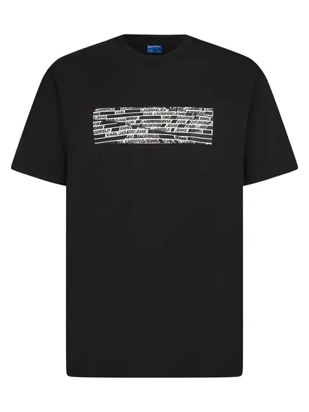 KARL LAGERFELD JEANS Tričko  čierna / biela