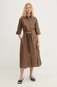 MM by Max Mara letní šaty lněné TABELLA