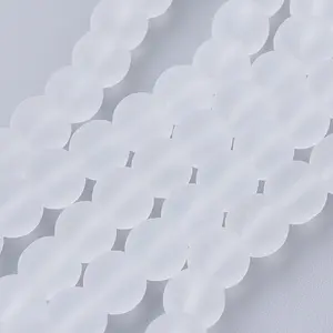Baking Paint Transparent Glass Bead Strands