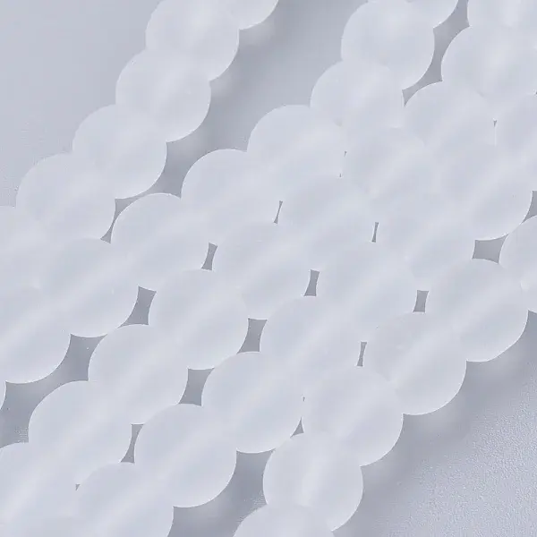 Baking Paint Transparent Glass Bead Strands