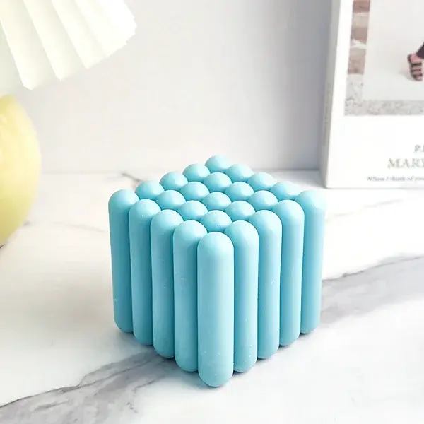 Stripe-shaped Cube Candle Food Grade Silicone Molds