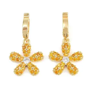 Brass Micro Pave Cubic Zirconia Pendants