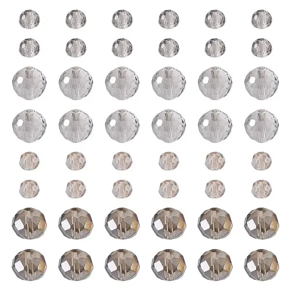 120Pcs 4 Styles Electroplate Glass Beads