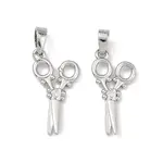 Brass Micro Pave Clear Cubic Zirconia Pendants