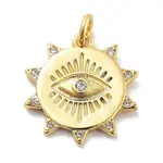 Rack Plating Brass Micro Pave Cubic Zirconia Pendants