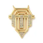 Brass Micro Pave Clear Cubic Zirconia Pendants
