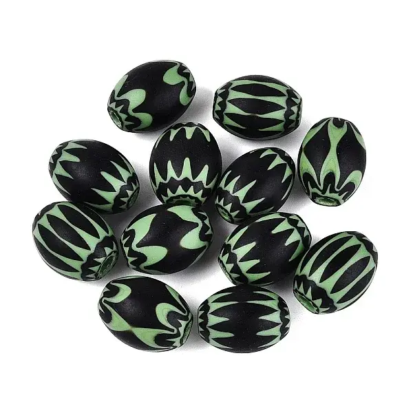 Handmade Millefiori Glass Barrel Beads