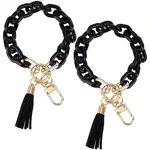 2Pcs Acrylic Cable Chain Bracelet Pendant Decorations