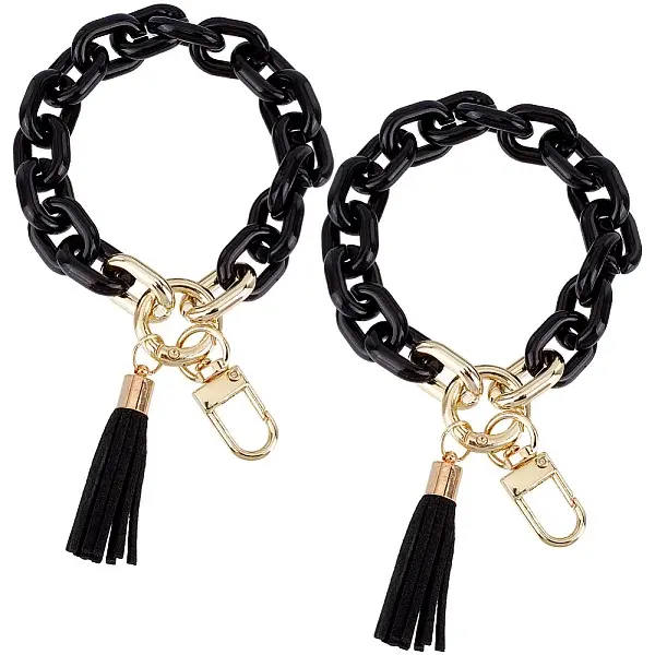 2Pcs Acrylic Cable Chain Bracelet Pendant Decorations