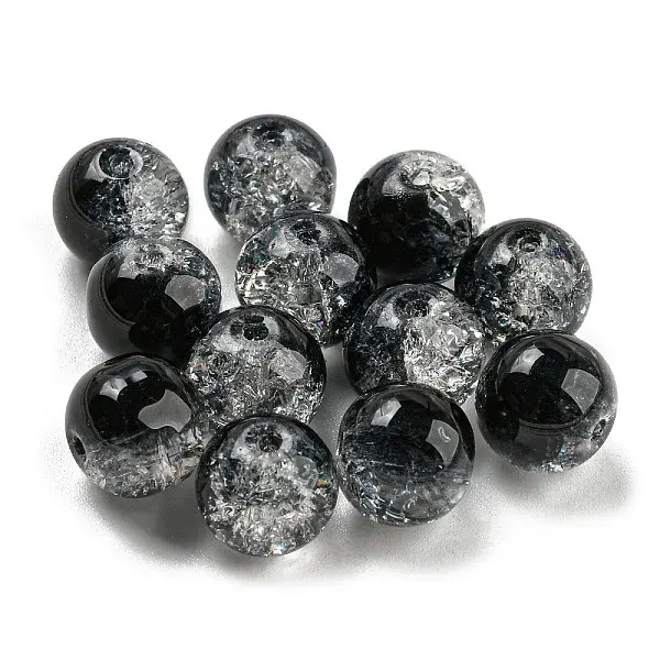 Transparent Crackle Glass Beads