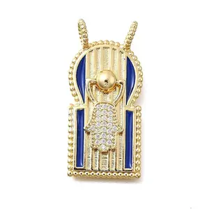 Brass Micro Pave Cubic Zirconia Pendants