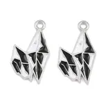 Alloy with Black Enamel Pendants