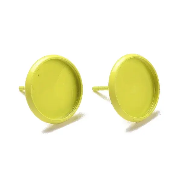 Spray Painted 304 Stainless Steel Stud Earring Findings