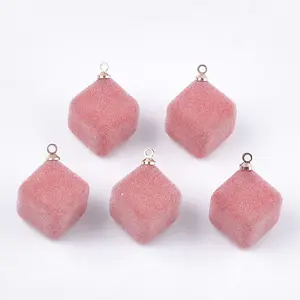 Flocky Acrylic Pendants