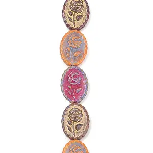 Painted Glass Beads Strands