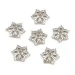 Brass Micro Pave Cubic Zirconia Bead Caps