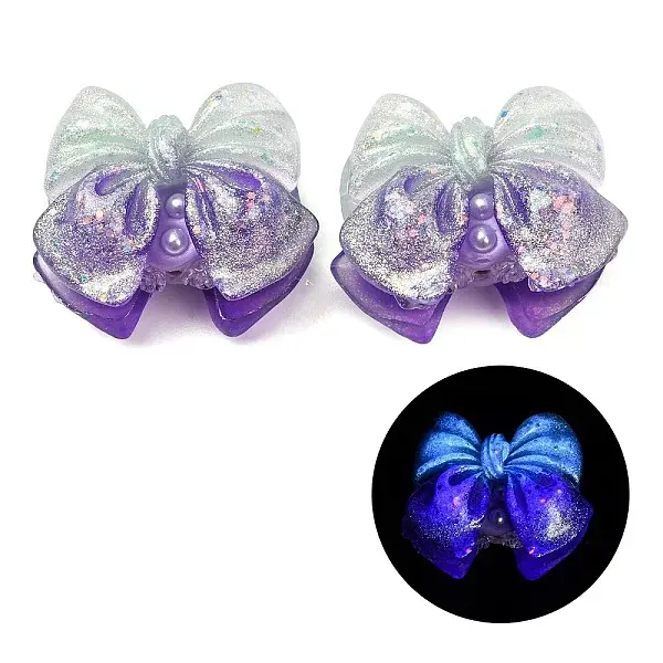 Luminous Opaque Resin & Rhinestone & Polymer Clay Beads