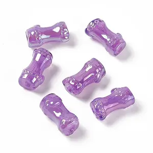 UV Plating Rainbow Iridescent Acrylic Beads