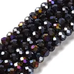 Baking Electroplate Glass Beads Strands