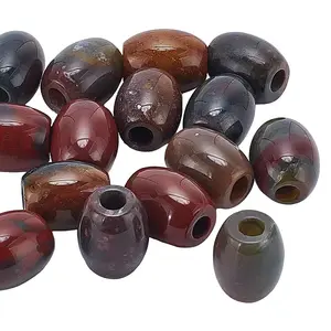 15Pcs Natural Indian Agate European Beads