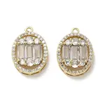 Brass Micro Pave Cubic Zirconia Pendants