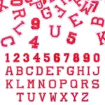 36Pcs 2 Sets 2 Styles Letter A-Z & Number 0-9 Polyester Embroidery Sew On Patches Sets