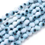 Handmade Evil Eye Lampwork Round Bead Strands