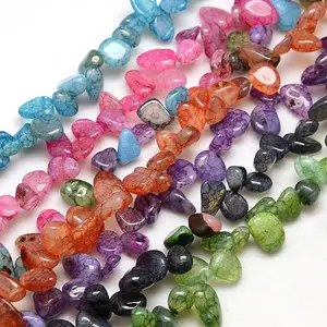 Natural Nuggets Crackle Agate Beads Strands