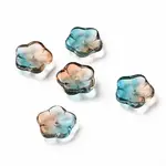 Transparent Spray Painted Glass Beads