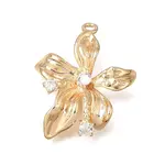 Brass Micro Pave Clear Cubic Zirconia Pendants