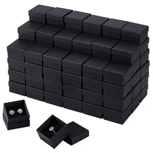 100Pcs Square Paper Ring Storage Boxes