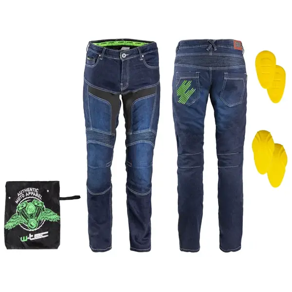 Pánské moto džíny W-TEC Alfred CE modrá 5XL