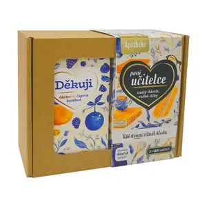 Apotheke Paní učitelce (Děkuji+Ze srdce) dárková sada 2x20 sáčků