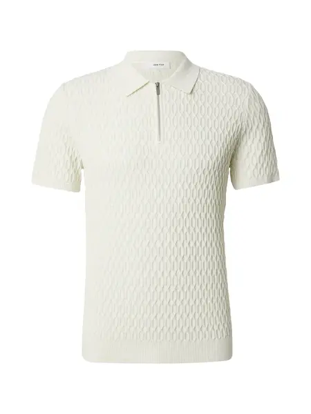 DAN FOX APPAREL Tričko 'Manuel'  šedobiela