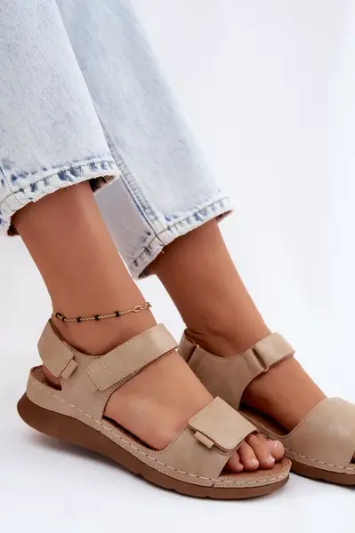 Dámské platformové sandály Beige Linora