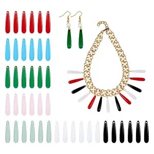 70Pcs 7 Colors Acrylic Pendants