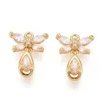 Brass Micro Pave Clear Cubic Zirconia Pendants